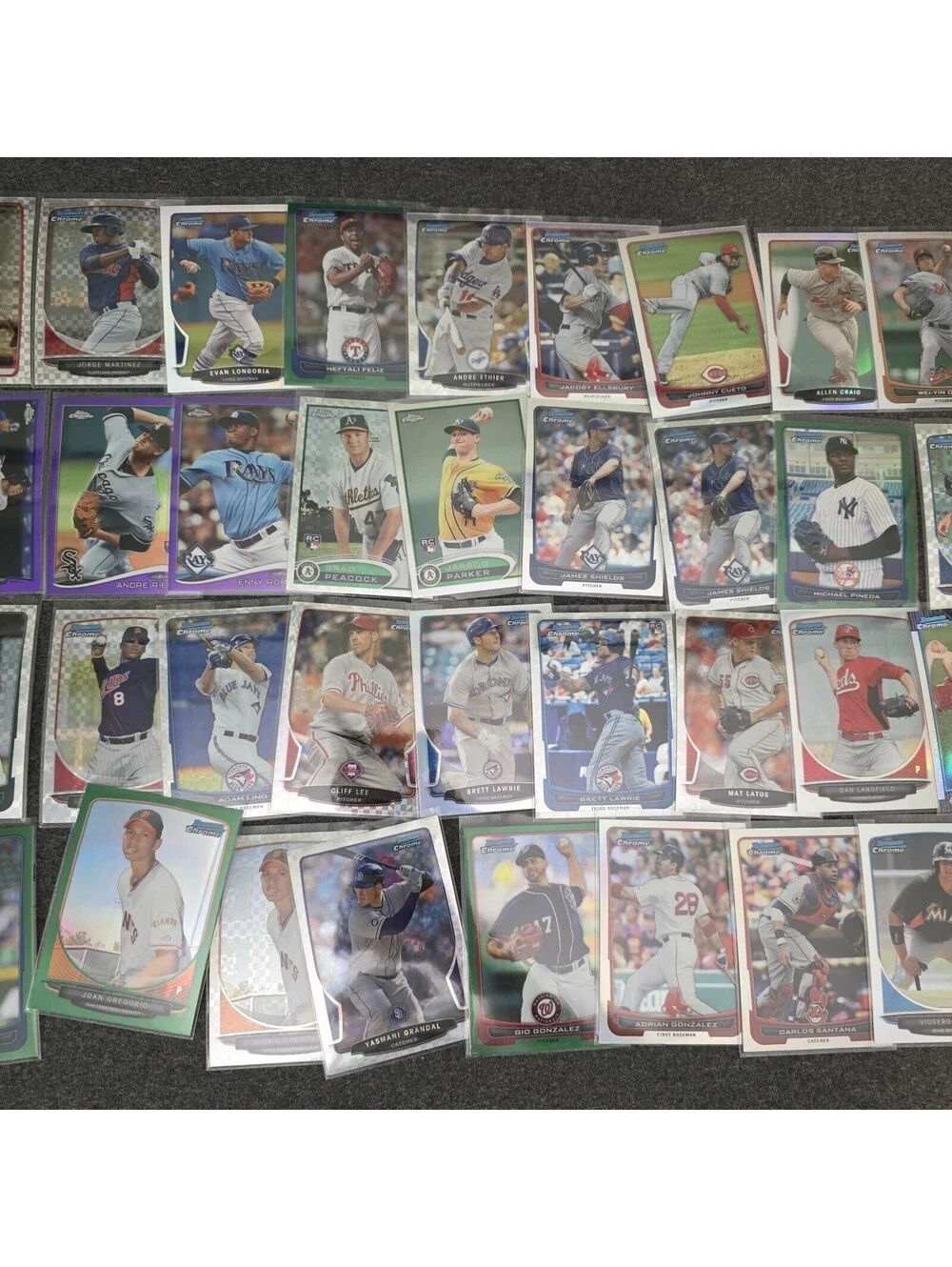 Huge 81 Card Topps Bowman Chrome Baseball Refractor Lot